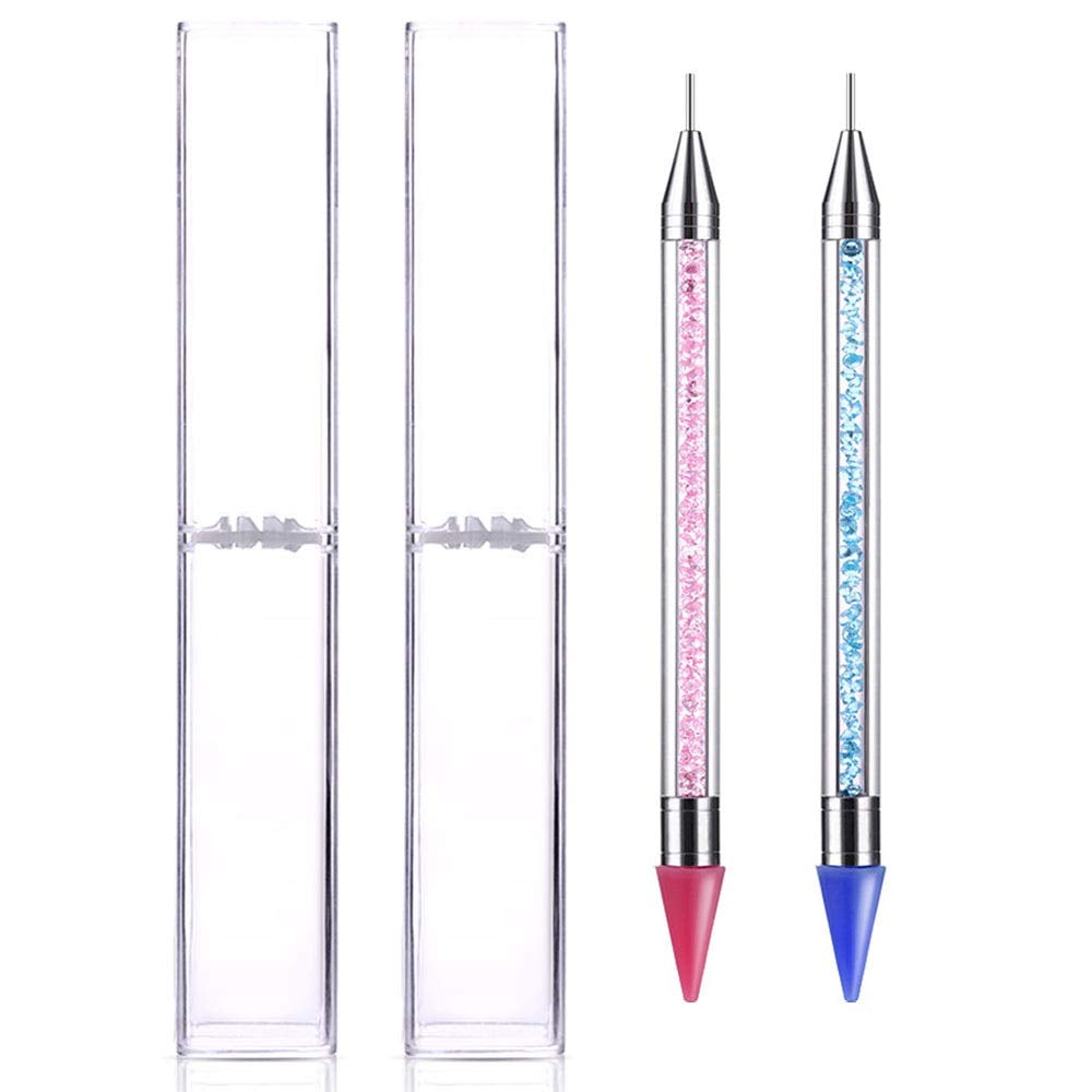 Wax Pencil for Rhinestones Acrylic Handle Dual End Rhinestone Picker  Dotting Pen with Extra 3 Wax Pen Tips Crystal Gemstone Applicator Tool for  Nail Art 3 pieces 