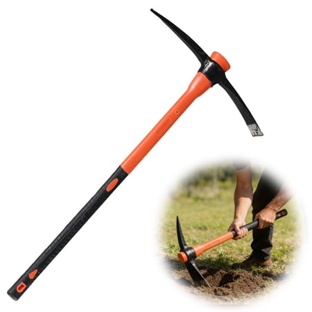 Dual-Ended Pickaxe and Hoe with Shock Reduction