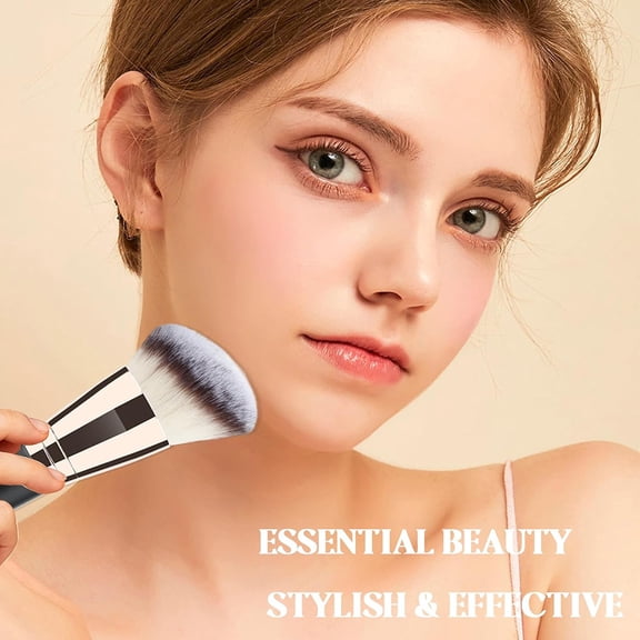 Dual-Ended Vegan Makeup Brush - Angled Foundation & Concealer Brush - Premium Synthetic for Liquid & Cream Formulas (1 Pack)