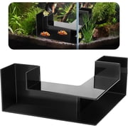 Dual-Entrance Aquarium Tunnel, Aquarium Cave Hideout 360  Viewing, Black Shrimp Cave Fish Tank Tunnels, Aquarium Underground Tunnel, Substrates Buried Tunnel for Fish Decoration