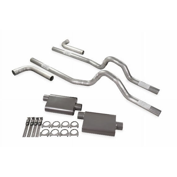 Dual Exhaust Kit 2.5" 2 Chamber Side Exit Fits 73 to 80 GM C/K 10 Half Ton