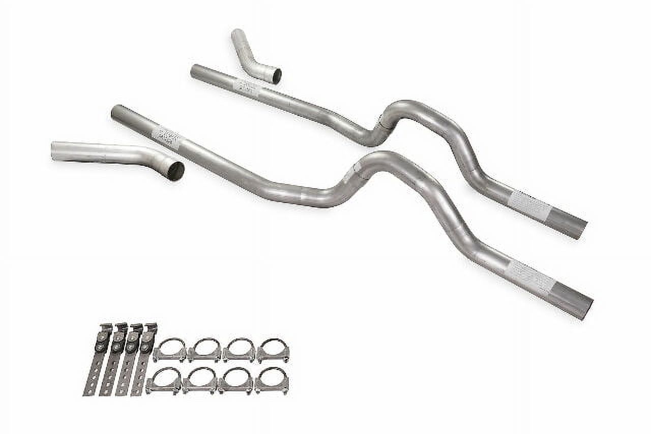 2.5" Dual Exhaust Kit For Chevy GMC C10 1963-1972 – No Muffler, Corner Exit, Clamp-On Installation