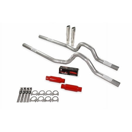 Dual Exhaust Kit 2.5" Cherry Bomb Glasspack Rear Exit RC 73-80 GM C/K 10 1/2 Ton