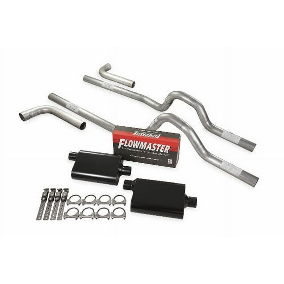 Dual Exhaust Kit 2.5" Flowmaster 40 Series Side Exit Fits 67 to 72 Ford F-Series