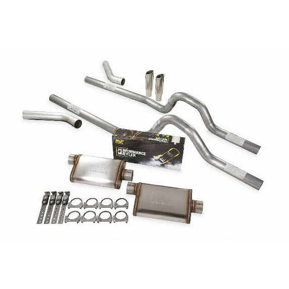 Dual Exhaust Kit 2.5" MagnaFlow Stainless Corner Exit RC 73-80 GM C/K 20 3/4 Ton