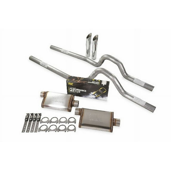 Dual Exhaust Kit 2.5" MagnaFlow Stainless Rear Exit SW Tips 73-79 Ford F-Series