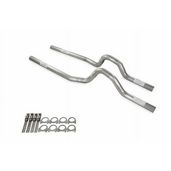 Dual Exhaust Kit 2.5" No Muffler Rear Exit Fits 81 to 87 GM C/K 10 Half Ton