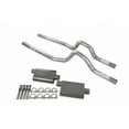 thumbnail image 1 of Dual Exhaust Kit 3" 2 Chamber Mufflers Rear Exit Fits 80 to 86 Ford F-Series, 1 of 4
