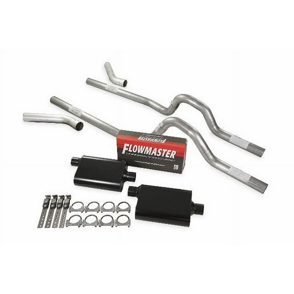 Dual Exhaust Kit 3" Flowmaster 40 Series Corner Exit 81-87 GM C/K 10 1/2 Ton