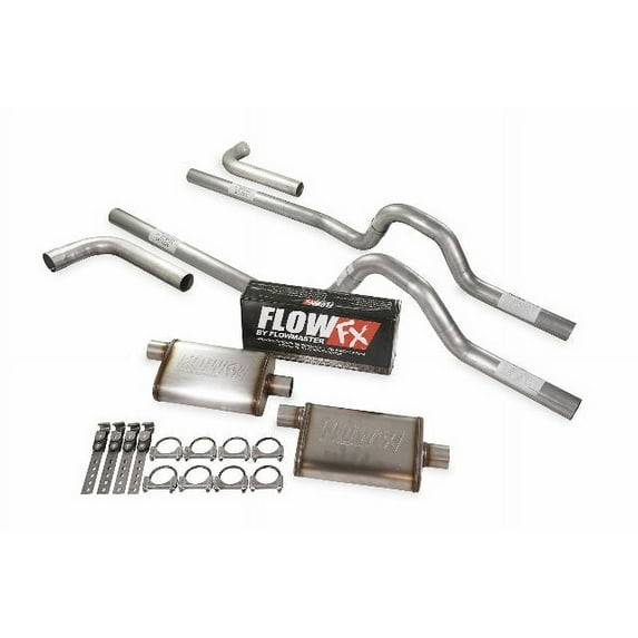 Dual Exhaust Kit 3" Flowmaster Flow FX Side Exit Fits 81 to 87 GM C/K 20 3/4 Ton