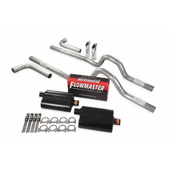 Dual Exhaust Kit 3" Flowmaster Super 40 Side Exit SW T 73-80 GM C/K 20 3/4 Ton