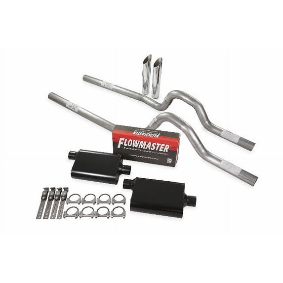 Dual Exhaust Kit 3" Flowmaster Super 44 Rear Exit SW Tip 73-80 GM C/K 20 3/4 Ton