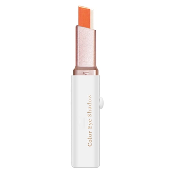 Dual Eyeshadow Stick Cream Formula, 2-in-1 Orange Gradient Eye Makeup, Waterproof Long Wearing, Easy Application, Buildable Color, 2g