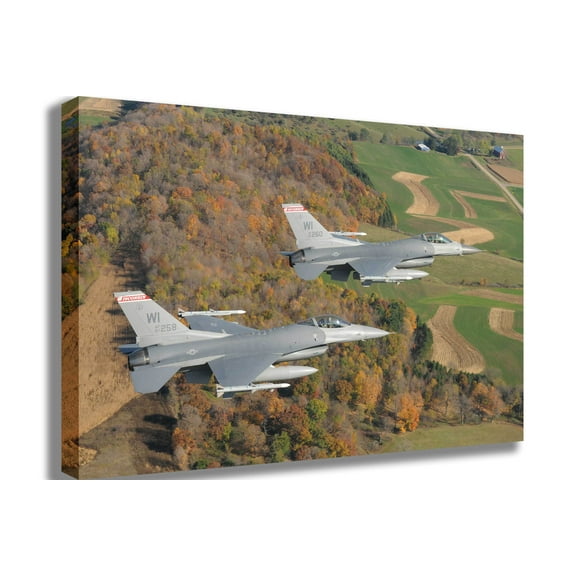 Dual F-16' Fighting Falcons Canvas Print