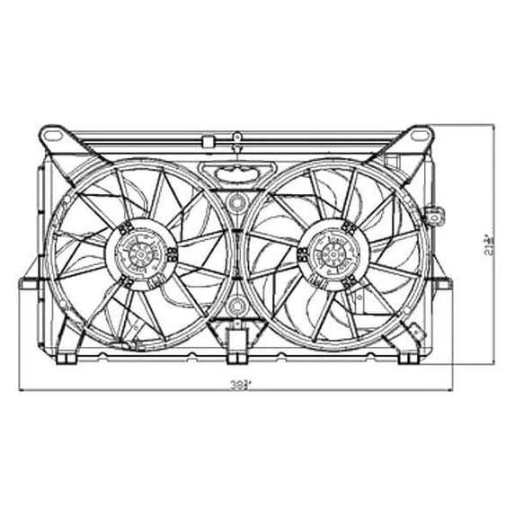 Dual Fan Assembly for Cadillac Escalade 2007-2011 GM3115211