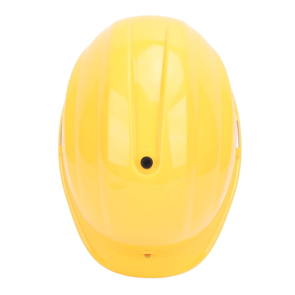 Dual Fan Cooling Safety Helmet Hard Hat with Built in 8000mAh Battery & Massage Functions Air Conditioning Safety Hat for Construction Working Yellow (13.7 in / 35.0 cm)
