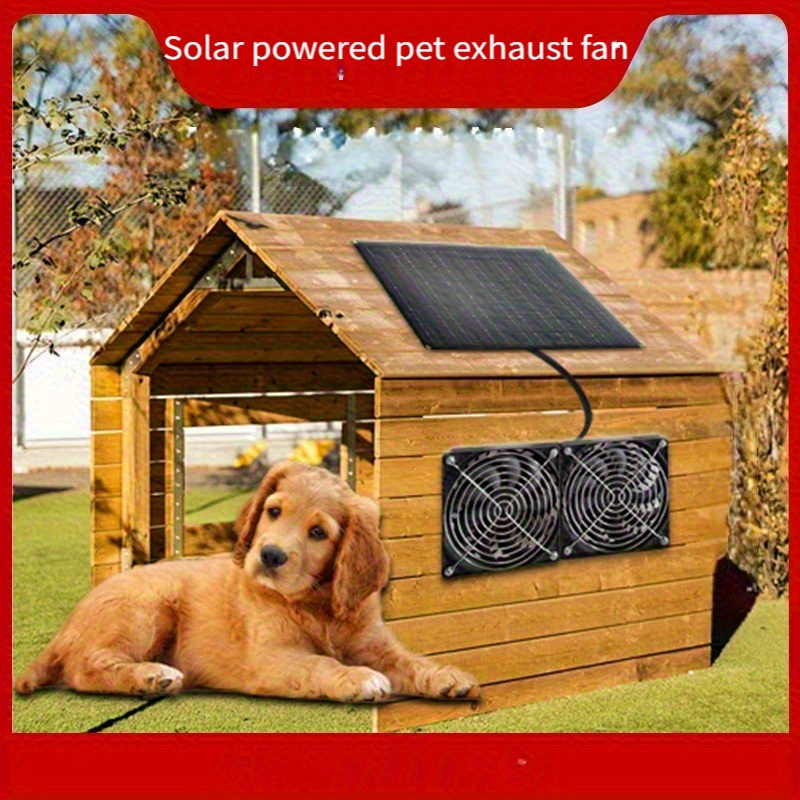 Dual Fan Solar Panel Kit - 25W with 10ft Cable for Chicken Coop & Greenhouse Ventilation - Portable & Easy Install"