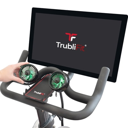 Dual Bike Fans with Phone Tray for Peloton Bike - All-Metal Phone Holder - No Batteries Required - Accessories for Peloton Bike - Compatible with Cross Training Bike