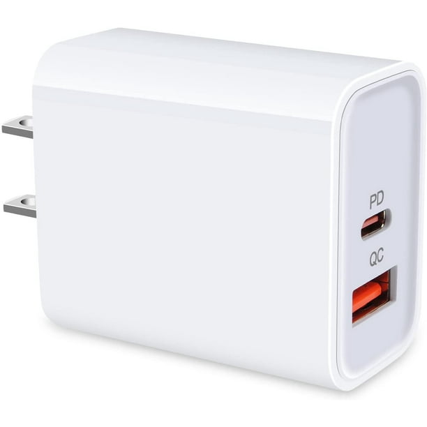 Dual Fast Charger 20W USB and USB c USB-C USB-A