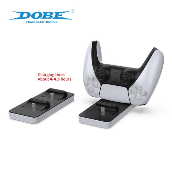 Dual Fast Charging Dock for PS5 DualSense Wireless Controllers, 600mA Per Slot Type-C USB Charger Station, Compact 93.214.6cm Gamepad Charging Holder 125g Lightweight Gaming Accessory