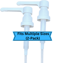 Dual Fitting Pump Dispenser for Gallon Jugs and Smaller Bottles (8cc Each Pump/Fits 28-400 and 38-400) 2-Pack
