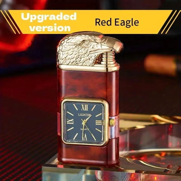 Dual Flame Lighter – Windproof Jet & Soft Flame Switchable – Invertible Quartz Dial Lighter (No Butane)