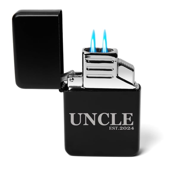 Dual Flame Torch Lighter New Uncle Est 2024 (Black)