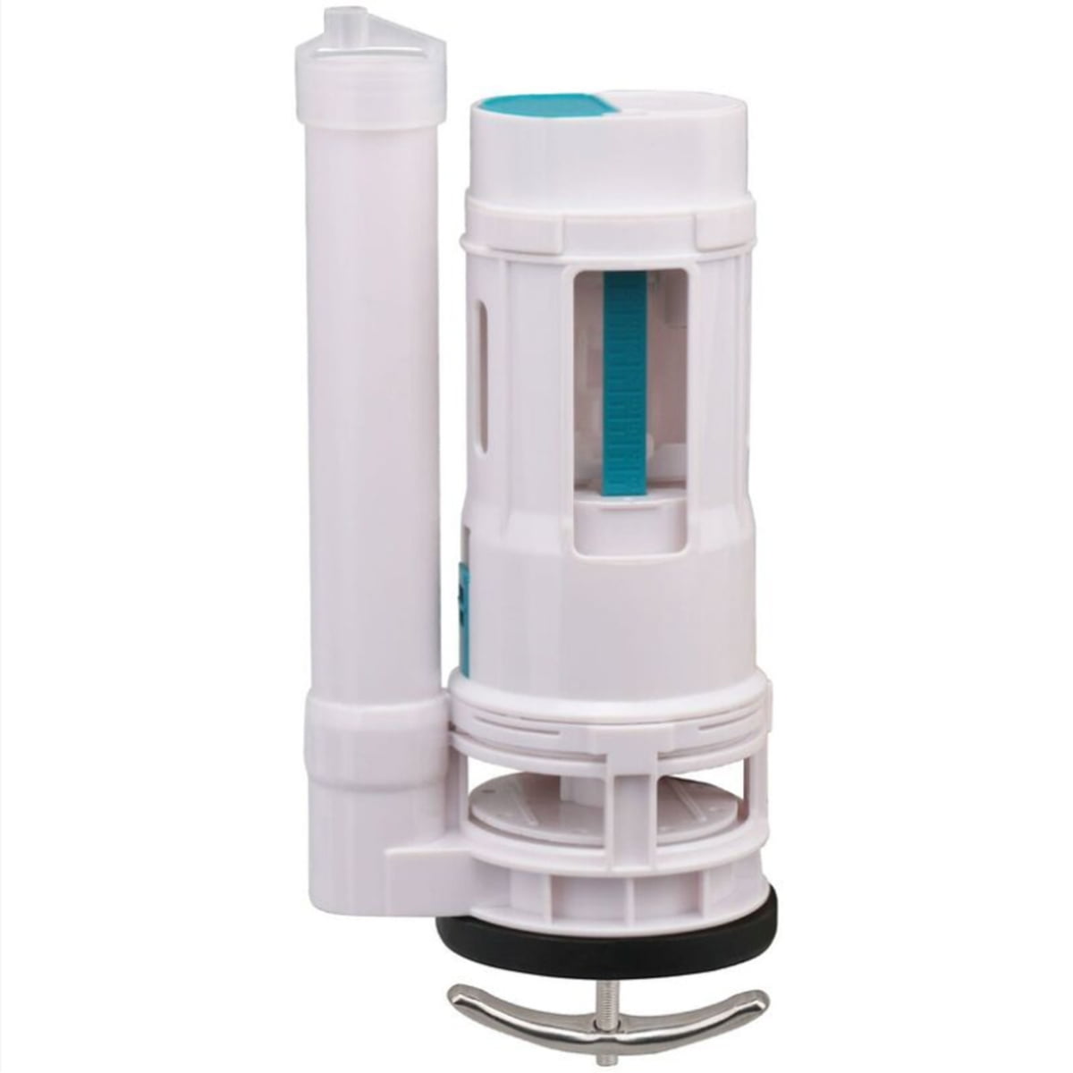 Dual Flush Toilet Valve, Easy Install Water Saving Replacement Kit for One Piece Toilet, Sealing Effect Ensures No Leaks, Fits Drainage Hole 65-75mm, Chrome Finish for Modern