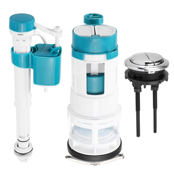 Uxcell Dual Toilet Flush Valve Repair Kit for One-Piece Toilet Fit 7.1-7.9" Tank Height