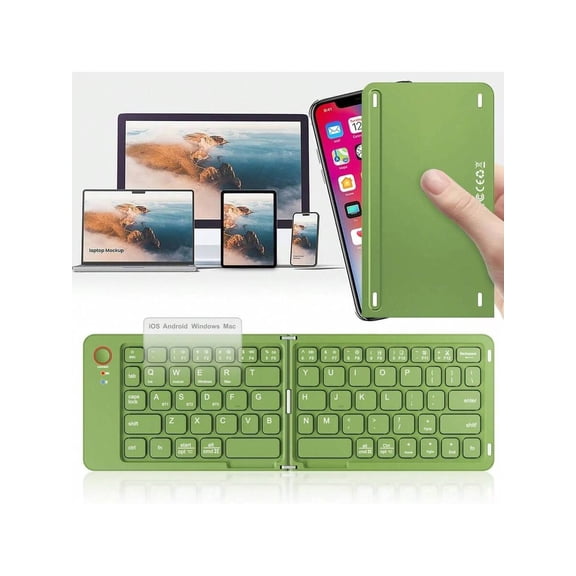 Dual Folding Wireless Keyboard,Magnetic And Smooth Folding, Slim And Compact, Compatible With Multiple Systems And Devices,With Ultra Long Battery Life, Foldable Keyboard, Wireless Keyboard For Phone