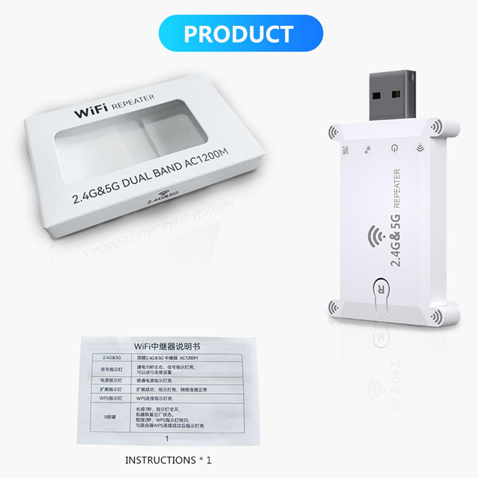 Dual Frequency 1200m Wireless Signal Amplifier Wifi Extender