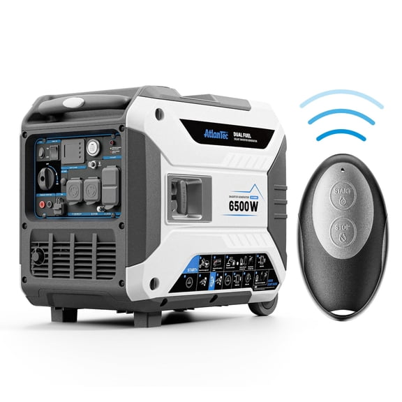 Dual-Fuel Inverter Generator Portable Quiet Generator, Propane LPG Generator with Electric Start Remote Control, 120V/230V/30A, Parallel Capability