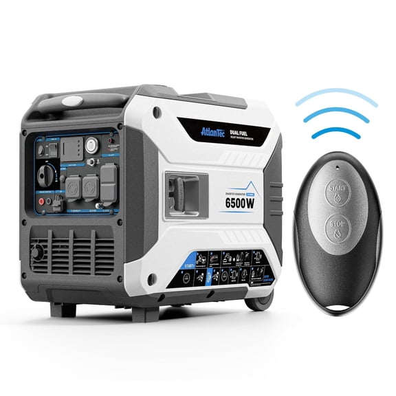 Dual-Fuel Inverter Generator Portable Quiet Generator, Propane LPG Generator with Electric Start Remote Control, 120V/230V/30A, Parallel Capability