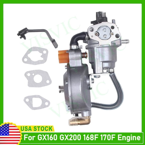 Dual Fuel Propane Kit Carburetor For LPG Conversion Generator GX160 GX200 170F