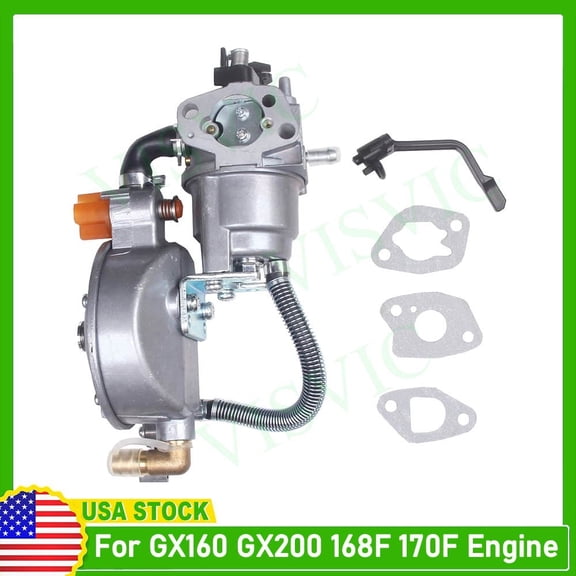 Dual Fuel Propane Kit Carburetor For LPG Conversion Generator GX160 GX200 170F