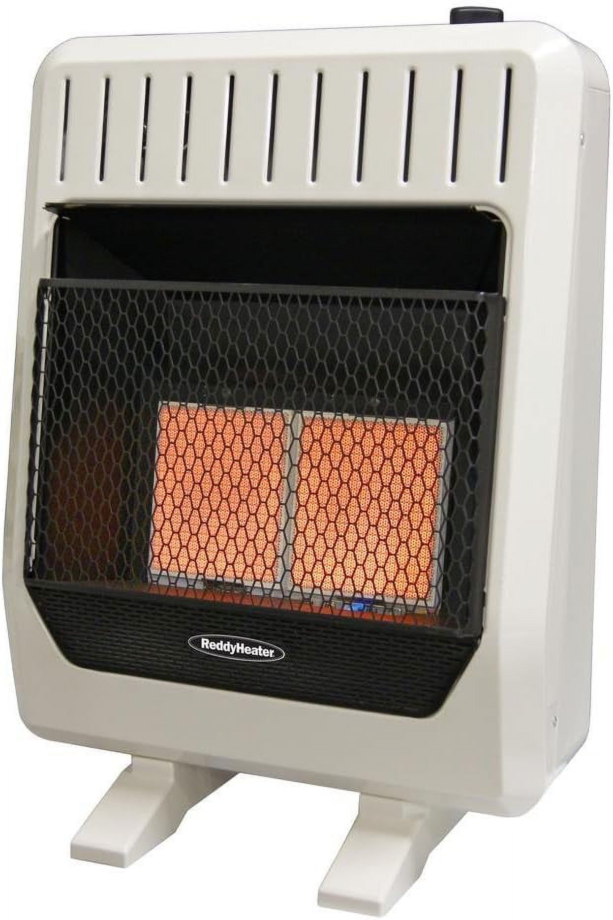 Dual Fuel Vent Less Infrared Gas Space Heater with Blower and Base Feet