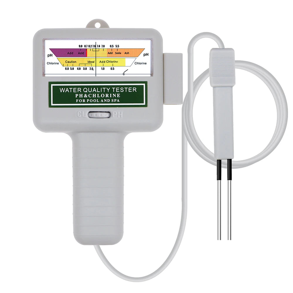 Dual Function Chlorine and pH Meter for Swimming Pools, Spas, Aquariums