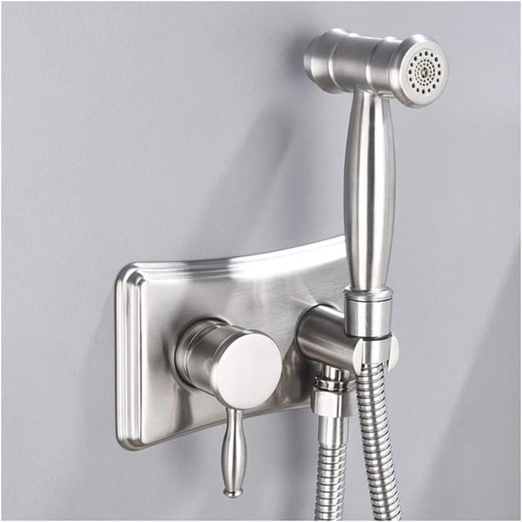 Dual Function HandheldToilet Sprayer Brass Cold and Hot WaterFaucets Wall Mount Cloth Diaper WasherSpray Shower for Feminine Hygiene,Black