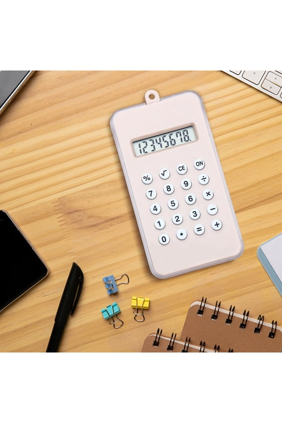 Dual-Function Maze Game Calculator, Mini Portable Pocket Calculator with Built-In Maze Puzzle, Keychain-Ready 8-Digit Display for Everyday & Office Use(Yellow)
