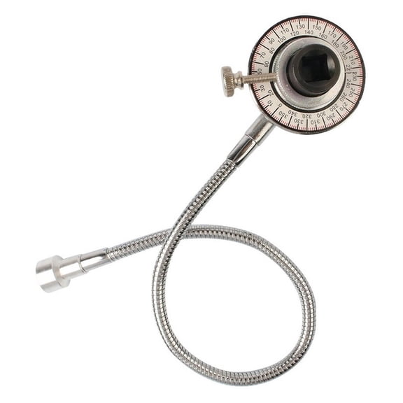 Dual Function Torque Angle Gauge Wrench with Magnetic Clip and Clamp, 360-Degree Rotation Alloy Tool for Auto Repair and Machinery(Without Clip Style)