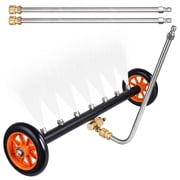 Dual-Function Undercarriage Cleaner for Cars, Ground Surface Cleaner Pressure Washer, Water Broom for Vehicle Underbody Washer Cleaner with 3pcs Extension Wands