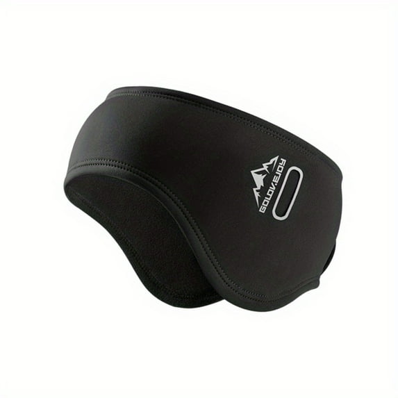 Dual-Function Winter Sports Ear Muffs with Goggle Slots - Warm Headband & Ear Covers for Outdoor Riding - Black & Light Purple Options