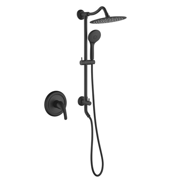 Dual Functions Shower Combo Set, Complete Shower System with Rough-in Valve