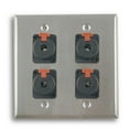 thumbnail image 1 of Dual Gang Stainless Steel Wall Plates with Four TRS Female, 1 of 1