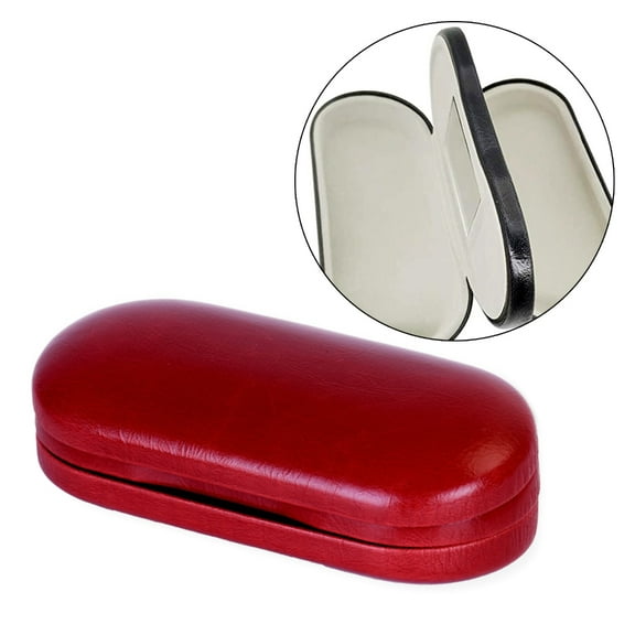 Dual- Glasses Case Double Eyeglasses Case For 2 Pair Eyeglasses Holder Portable Glasses Case Double Layer Glasses Case