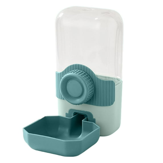 Dual Gravity Feeder & Water Dispenser for Cages - 900ml Hanging Pet Bowl Set, Spill-Proof, Green (Color Varies), Space-Saving