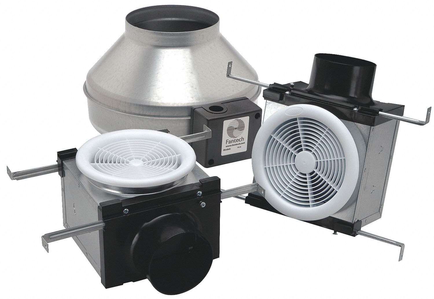 Fantech Dual Grille White Ceiling Mount Bath Fan