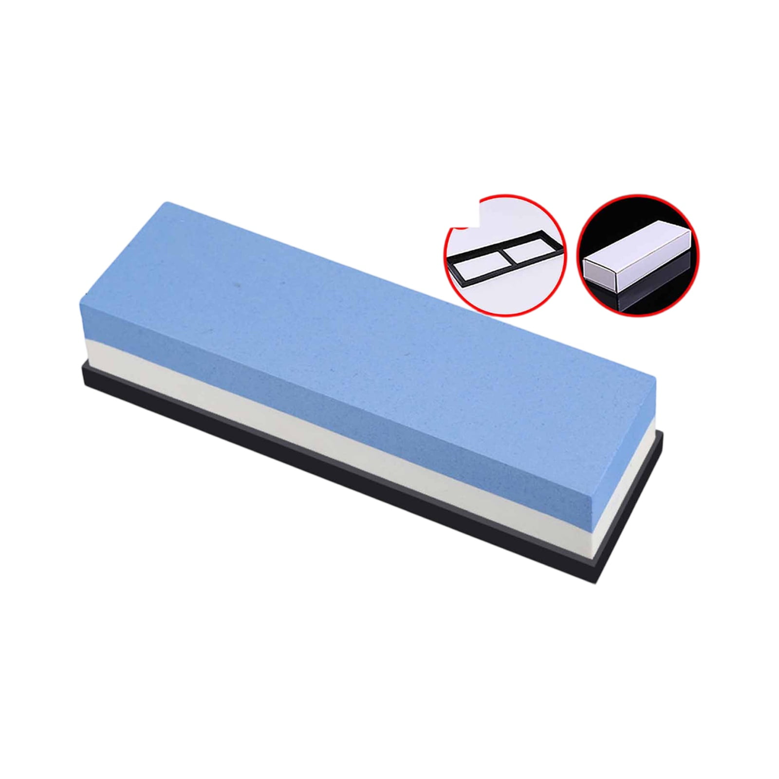Dual Grit Sharpening Stone (1000/3000, 1000/4000, 1000/6000 Grit) - 7x2.4x0.4 Inch Knife Sharpener with Non-Slip Base for Kitchen Knives & Outdoor Tools - Home Kitchen, Outdoor Camping, Professional