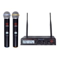 thumbnail image 1 of Dual HT 200-Channel UHF Wireless Handheld Microphone System, 1 of 4