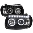 thumbnail image 1 of Dual Halo Projector Headlights w/ SMD LED Light Strip (Black Housing/Clear Lens) Made for and Compatible with 2005-2007 Ford Escape, 1 of 4